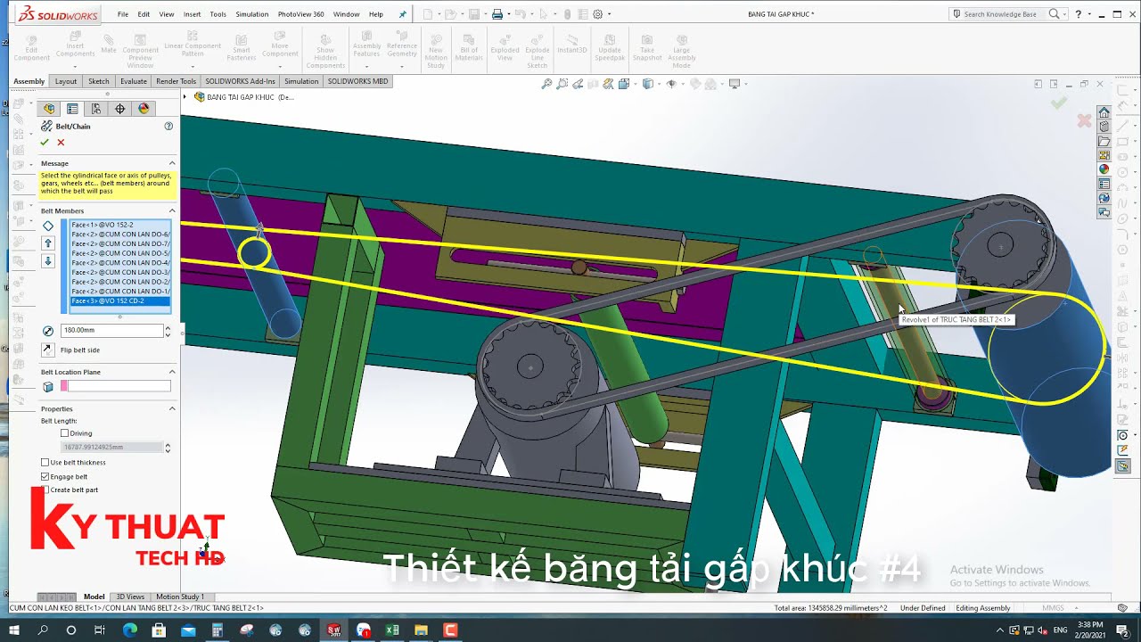 Hướng Dẫn Thiết kế Băng Tải Pvc / Phần Cuối/ KyThuat TechHD