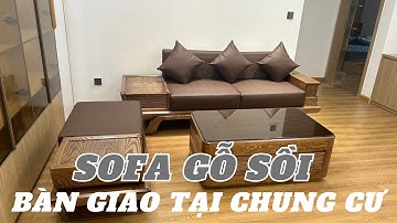 Bàn Giao Bộ Sofa Gỗ Sồi Nga Thiết Kế Cho Phòng Khách Chung Cư Tại Xa La - Hà Đông | KIÊN SOFA