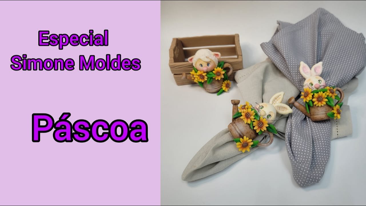 Especial Simone Moldes Páscoa - Porta Guardanapo Regador