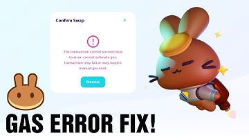 How to FIX cannot estimate gas on PancakeSwap
