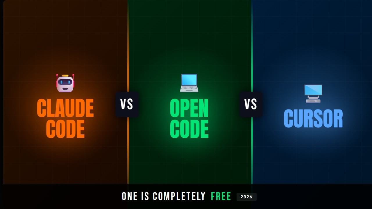 Claude Code vs Cursor vs OpenCode: The FREE One Won? (2026 Honest ...