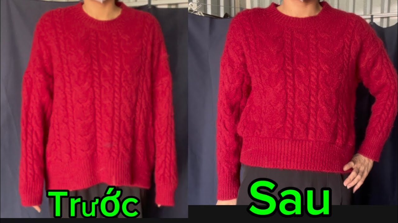 Cách sửa áo len bị rộng đẹp nhất ,cách lên đô áo len,cách cắt lai áo len dễ nhất,cách bóp áo len 