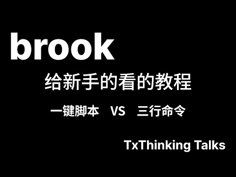 给小白看的 Brook 教程，一键脚本 VS 三行命令