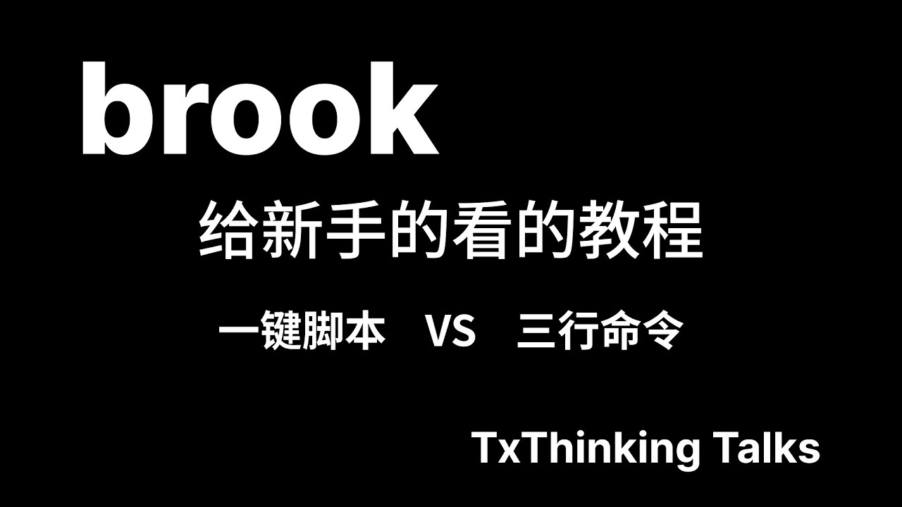 给小白看的 Brook 教程，一键脚本 VS 三行命令 - YouTube