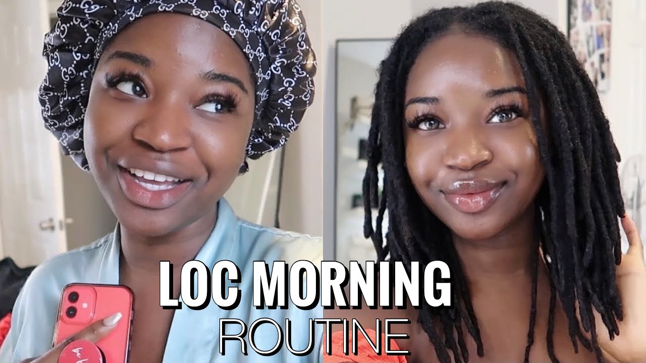 MORNING ROUTINE LOC EDITION | LINTS, MOISTURIZING, TAMING FRIZZ +MORE | 