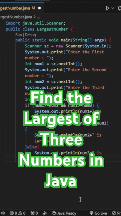 Find the Largest of Three Numbers in Java | Beginner to Pro in Minutes ...