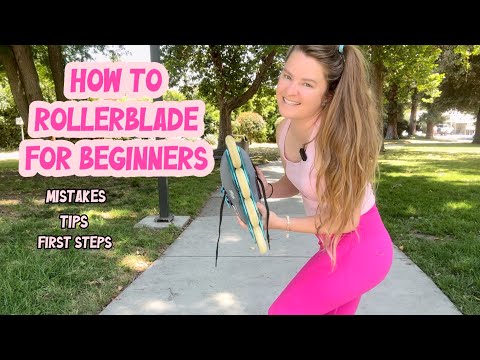 LEARN HOW TO ROLLERBLADE! 🌸 From the beginning, common beginner mistakes and tips