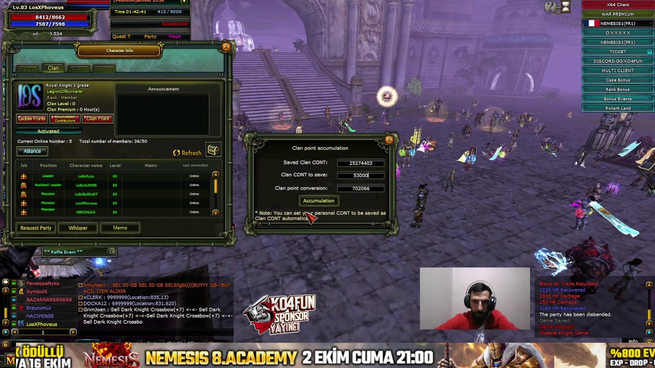 LegionOfSorcery  - LosPhoveus Clan PK !! KO4FUN İmmortal Server #KO4FUN #KnightOnline.