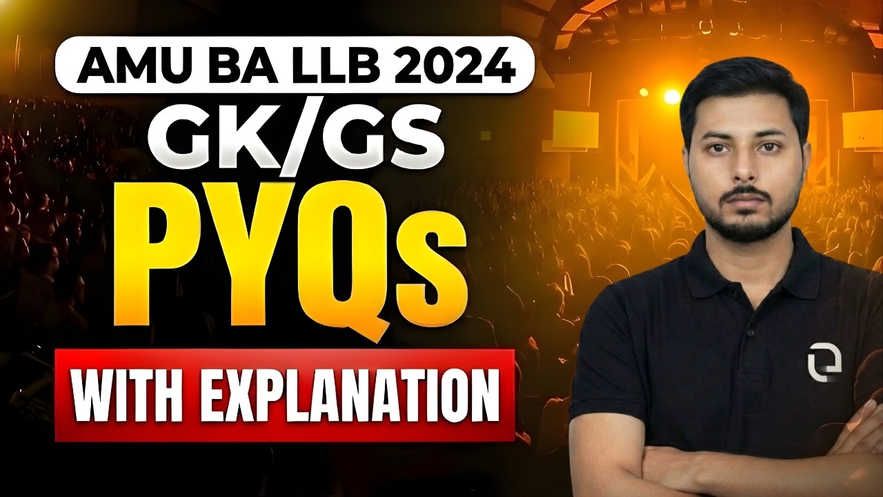 2024 PYQs | GK\GS | AMU BA LLB