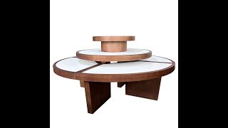 Walnut 3 Tier Display Table