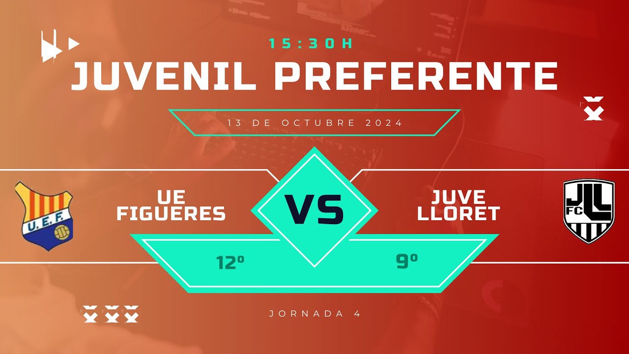 UE FIGUERES VS JUVENTUS LLORET || JUVENIL PREFERENTE J.4 G.1