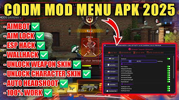 NEW APK MOD MENU CODM TERBARU 2025 – CHEAT CODM UNLOCK ALL SKIN WALL HACK AUTO AIM ANTI BANNED