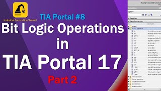 TIA Portal #8: Bit Logic operations in TIA Portal (Part2/2)