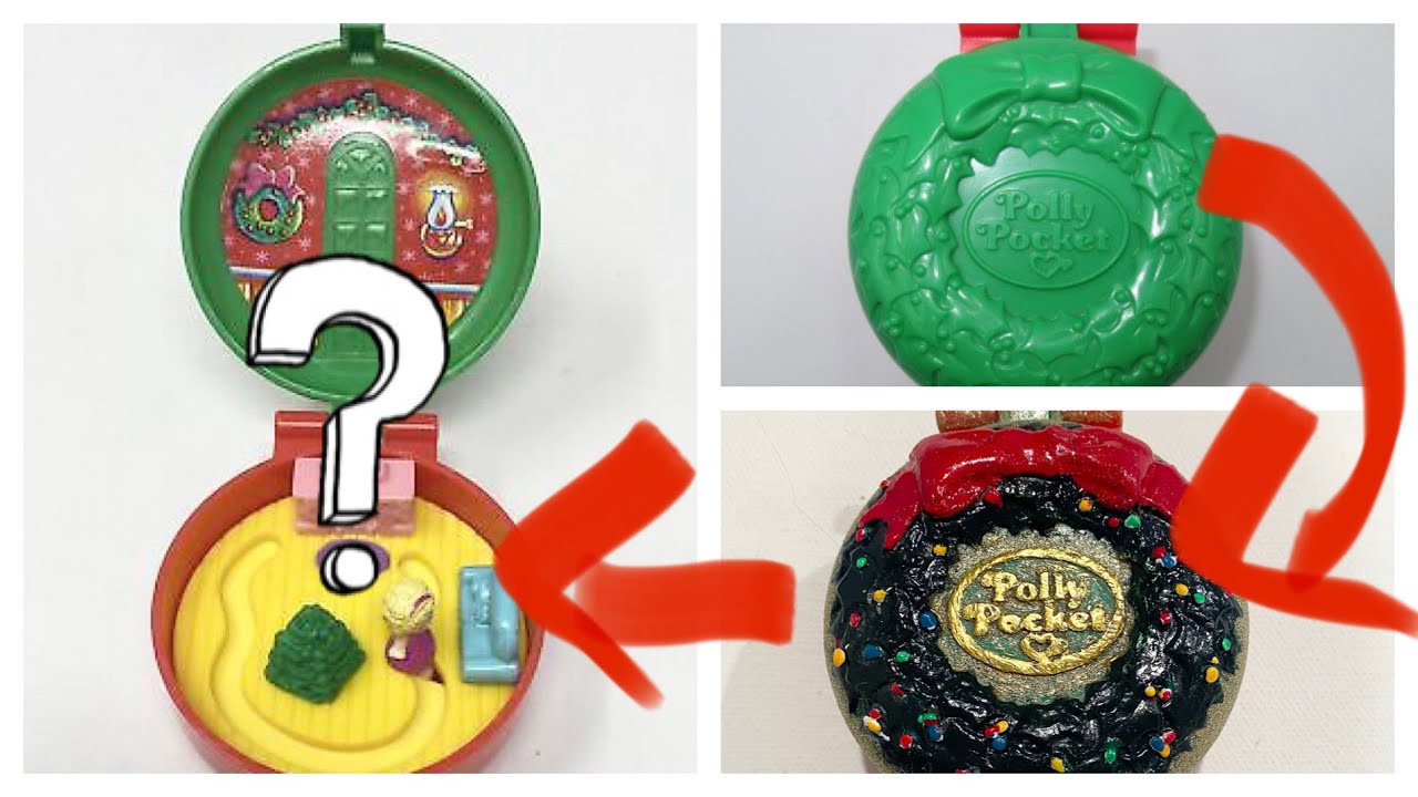 McDonald's Bluebird Toys Vintage 1993 Christmas Polly Pocket Repaint (ASMR) 🎄❤️💚