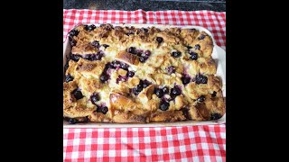 How To Make Best Ever Blue Berry and White  Chocolate  Bread Pudding