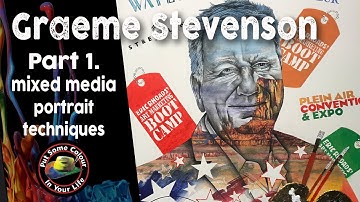 Gemengde media portrettechnieken - Deel 1 met Graeme Stevenson | Kleur in je leven