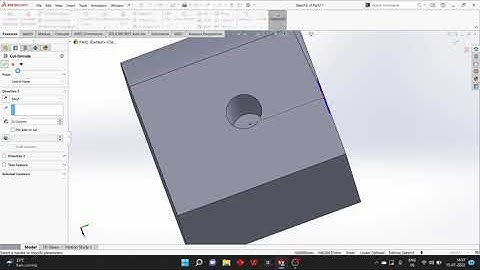 Complete Extruded Cut feature in Solidworks