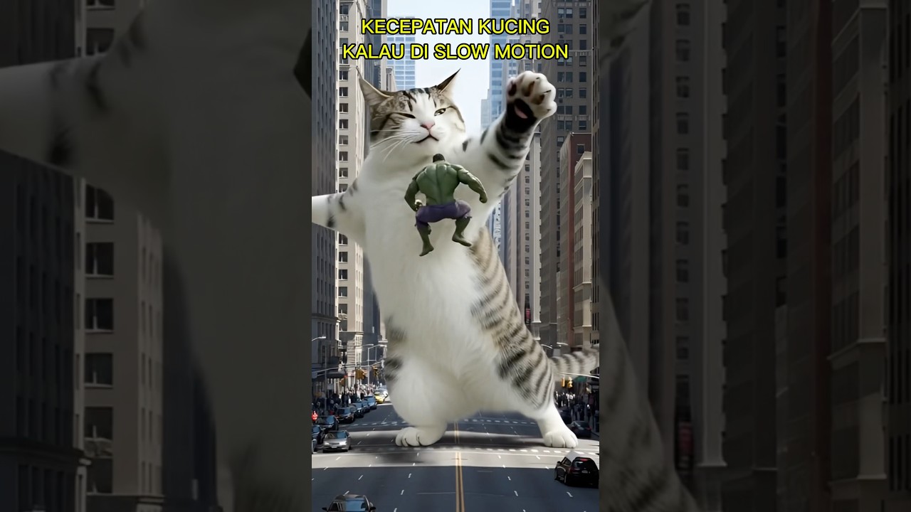 KECEPATAN KUCING KALAU DI SLOW MOTION😂 