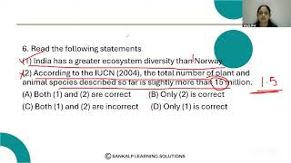 KREIS Sankalp -  Biodiversity and conservation  - Biology - Session 1