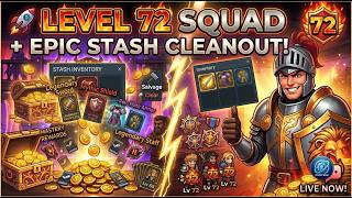 🚀 LEVEL 72 SQUAD + EPIC STASH CLEANOUT! | TBH: Task Bar Hero Endgame Grind
