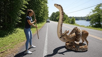 Brave Woman Faces Giant Python to Save Baby Deer in Florida