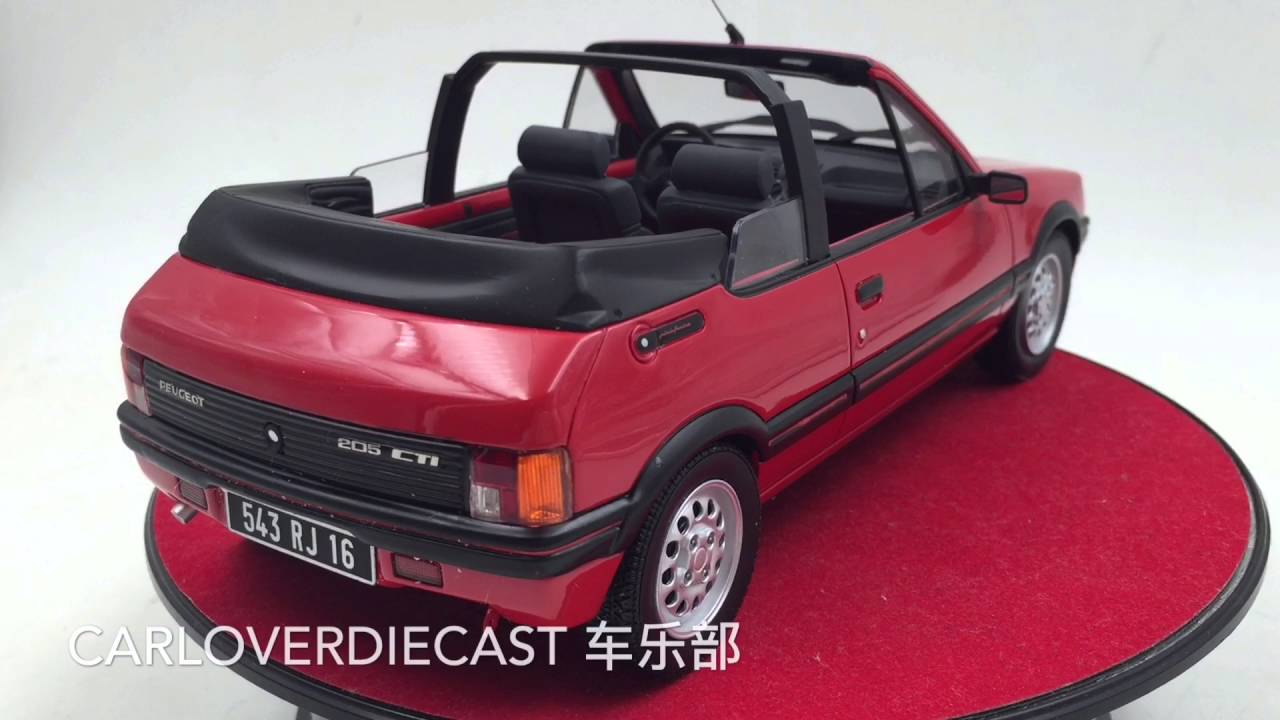 Modèle réduit Peugeot 205 Cti Mki (gti) 1.6 Cabriolet 1989 - Rouge