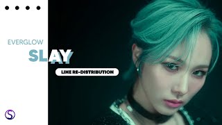 How should EVERGLOW (에버글로우) sing SLAY ( Line Re-Distribution )