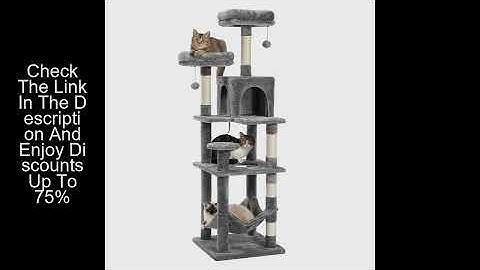 Multi-Level Cat Tree with Scratching Posts, Cozy Hammock, Plush Cat Tower for Indoor, Cat Condo Bed,