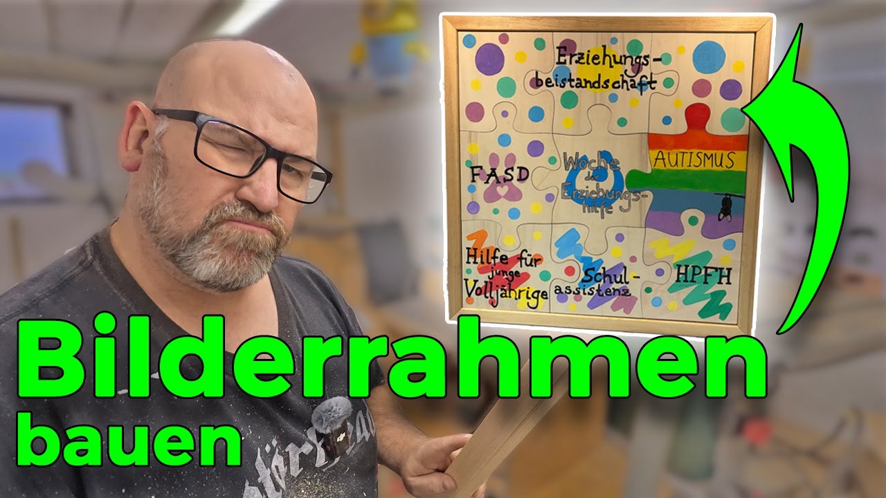 👉 Holzprojekt: Bilderrahmen für XXL Puzzle selber bauen - DIY Projekt
