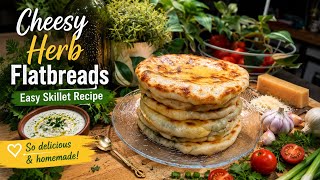 Самые нежные домашние лепешки с сыром и зеленью | Рецепт на сковороде без дрожжей screenshot 5