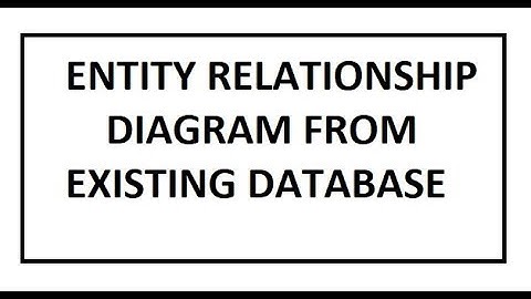 Entity Relationship Diagram from existing Database