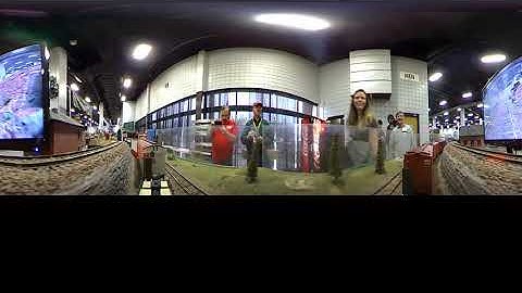 Marlboro, MA Dec 2018 Train show Train Rides in 360 POV!