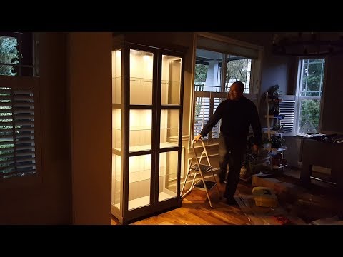 Ikea Glass Door Cabinet Led Light Installation Steklyannyj Shkaf