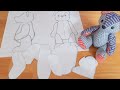 【くまの散歩道テディベア講座】布で作るテディベア ＃13～ 型紙を作る＊前編～【DIY teddybear making pattern 】
