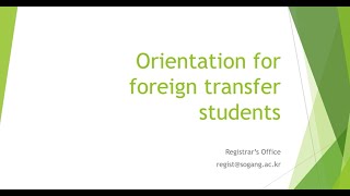 2024 Fall International Admissions Transfer Students Orientation(ENG)