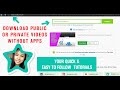 How to download Facebook REELS YOUTUBE private or public videos without apps - 2023