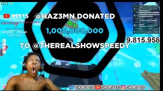 iShowSpeed Gets Donated 1 BILLION robux Live *REAL*