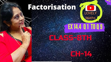 II Ex 14.4 Il factorization Il class 8 maths chapter14 ll