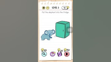 Level#3 #braintest Put tge elephant 🐘 in the fridge🦩