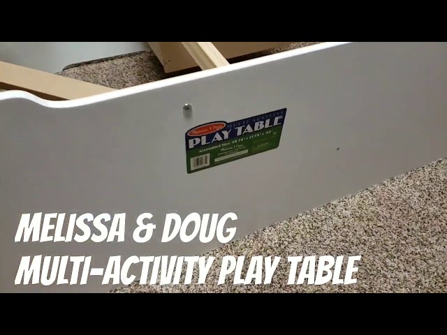 Melissa & Doug Deluxe Wooden Multi-Activity Play Table & Wooden Railway set  