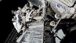 NASA astronauts conduct first all-female spacewalk