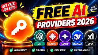How to Get FREE & Unlimited AI API Keys 🔥 GPT, Claude, Gemini & More (2026)