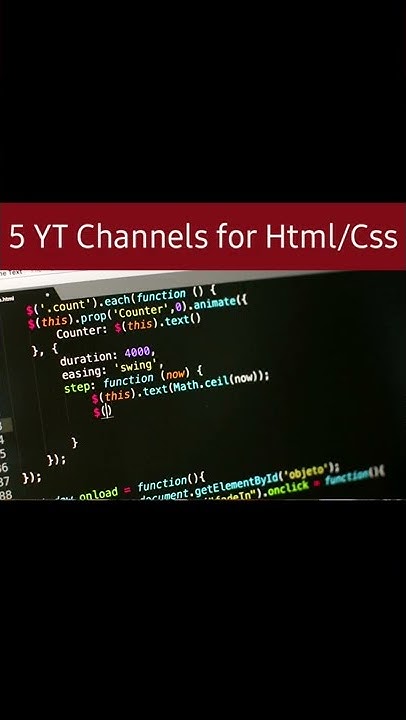 5 Best Youtube Channels for Html and Css | #html #css ! - YouTube