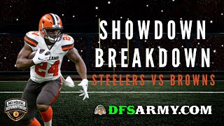 NFL Showdown Breakdown | Steelers vs Browns | Draftkings and Fanduel DFS Breakdown