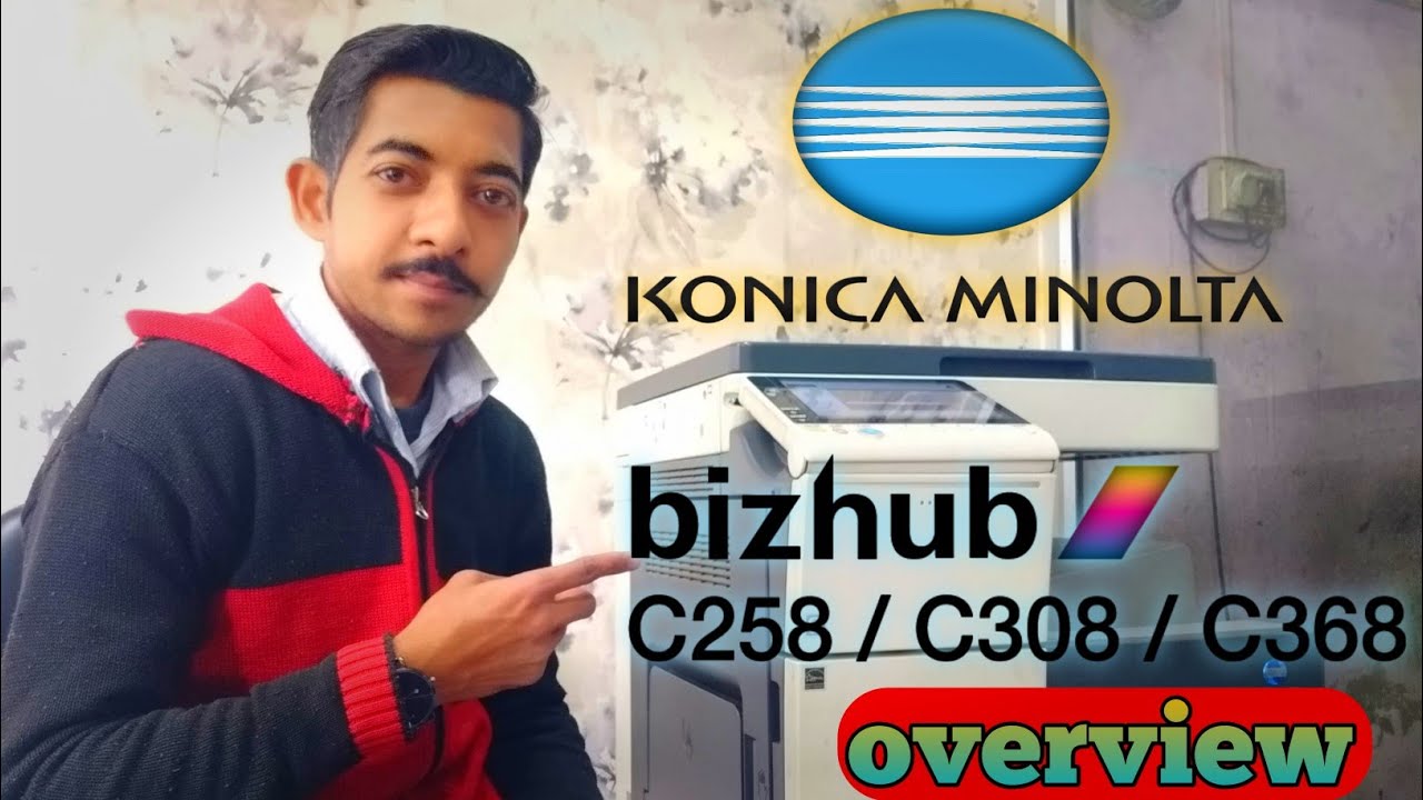 Konica Minolta Bizhub C258 Printer Overview || How To Open Drum In ...