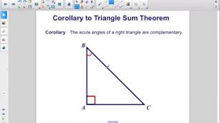 Geometry Triangles Triangle Sum Theorem Pt 3