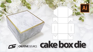 How to make die line of Cake Box  हिन्दी اردو | Creative Source 2011 | 28th December, 2020