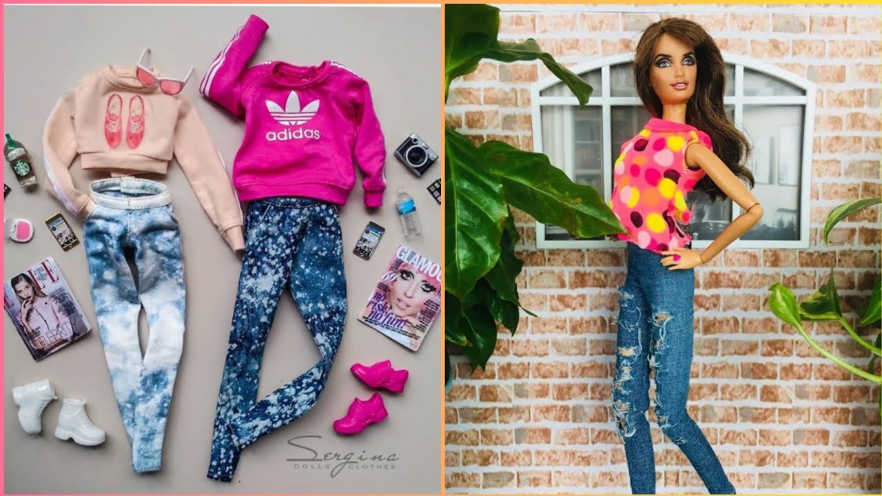 Cómo hacer un PANTALÓN o LEGGINS para Barbie ¡Muy fácil! Ropa para muñecas  - YouTube