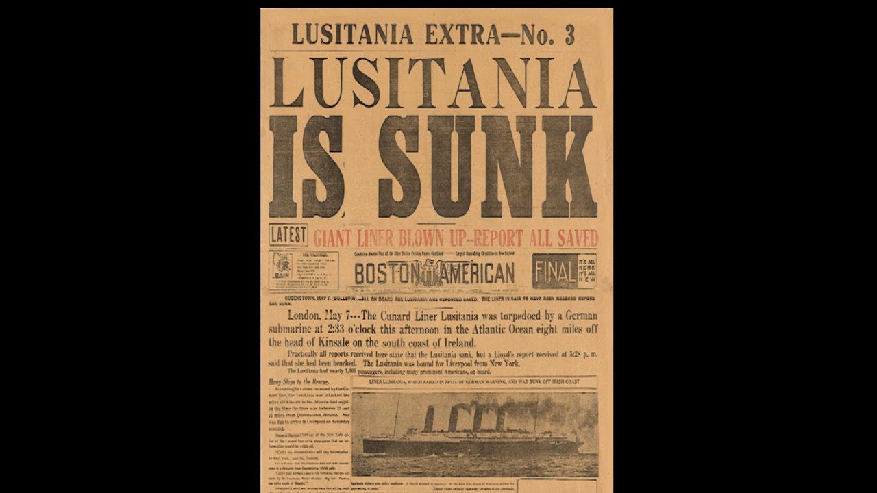 world war one information and activity worksheets answers Library of Congress WWI Exhibit - Lusitania is Sunk!