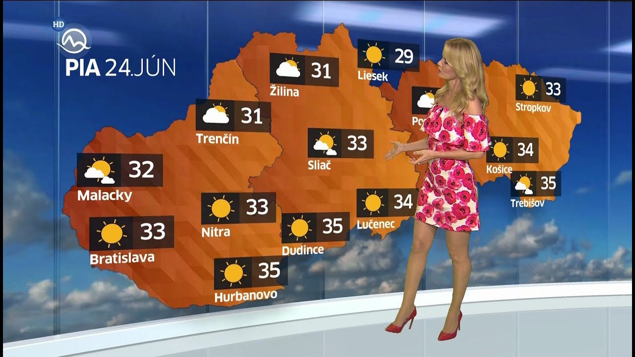 Mirka Almásy Slovakia Weather Presenter 23 June 2016